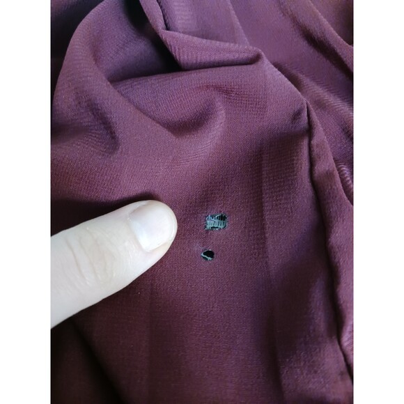 Dark Red Flowy Mini Skirt - Picture 8 of 13